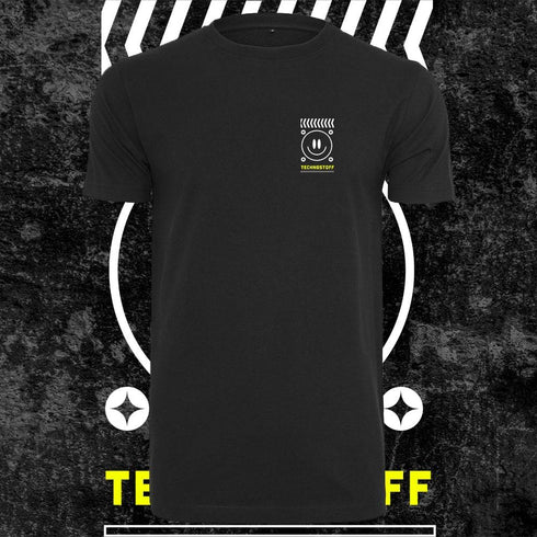 Minimalism unisex Techno regular T-Shirt von vorne